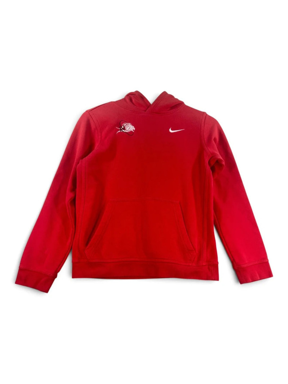 Title: Nike Red Team Logo Pullover Hoodie A004